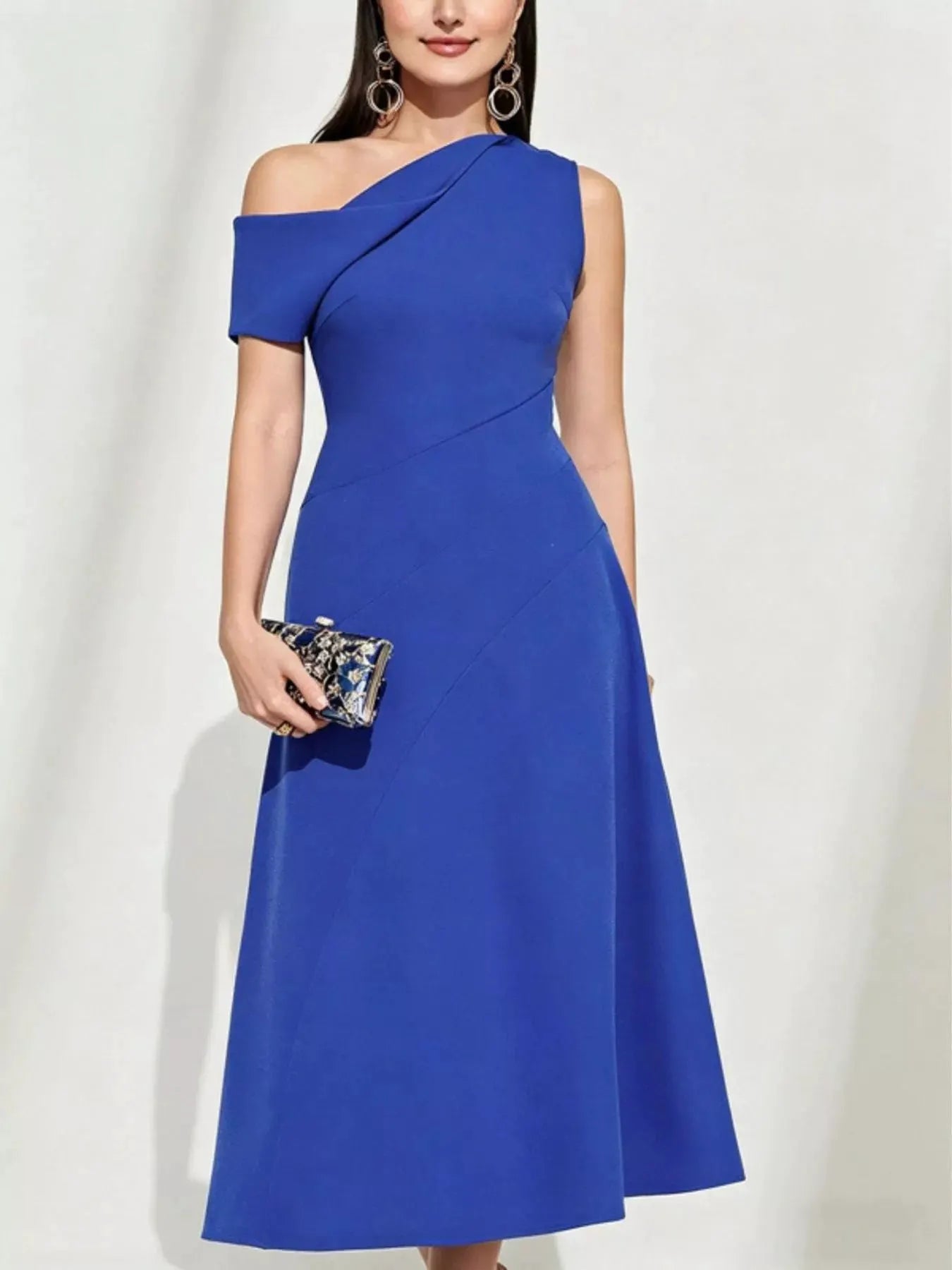 One-Shoulder Midi Dress by Partner Label
