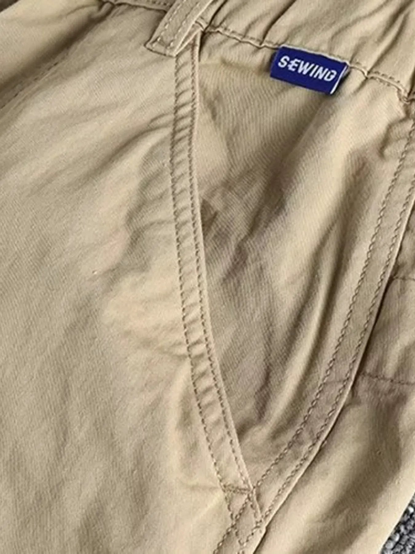 Men's Plus Size Casual Elastic Waist Cargo Pants by Partner Label