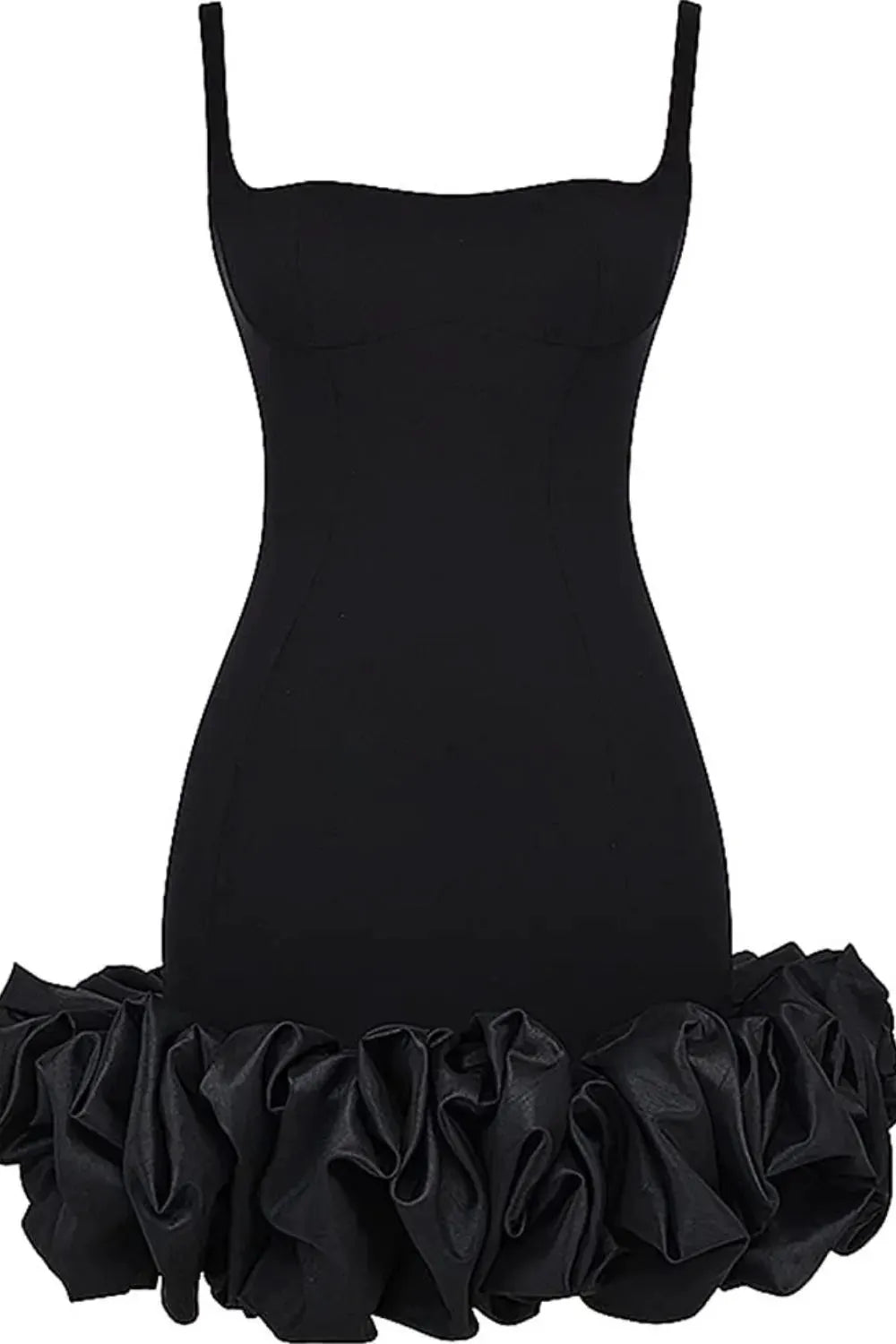 Ruched Square Neck Sleeve Mini Dress by Equanimity Essence