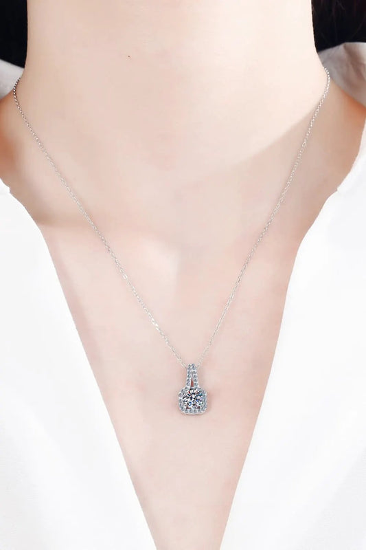 Moissanite 925 Sterling Silver Necklace by Partner Label