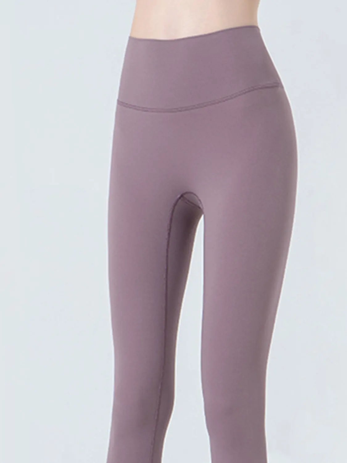 Wide Waistband Cropped Sports Leggings by Partner Label