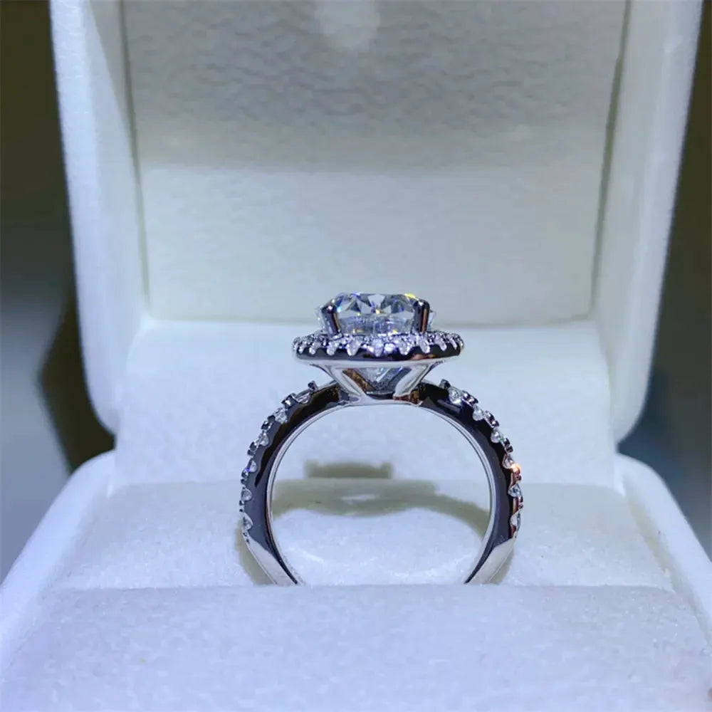 5 Carat Moissanite 925 Sterling Silver Ring by Partner Label