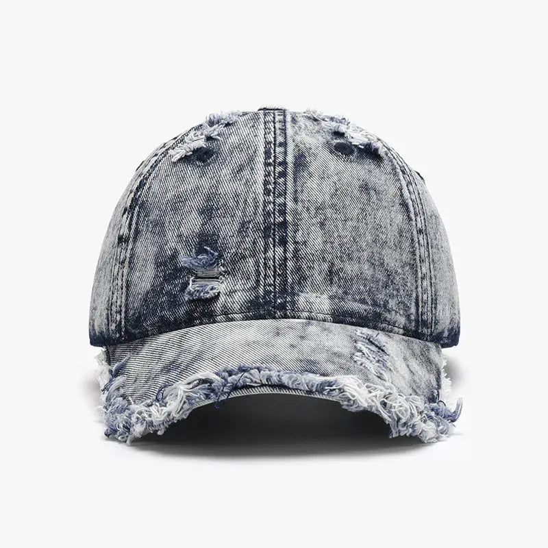 Distressed Cotton Adjustable Baseball Cap by Partner Label
