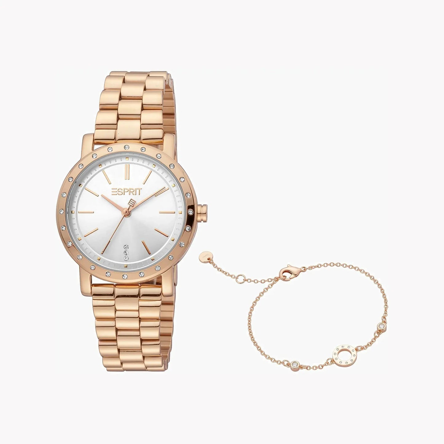 Esprit Women's Rose Gold Watch, Silver Dial | Es1l196m0075 by ESPRIT