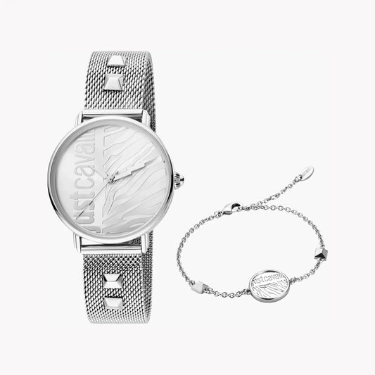 Just Cavalli Women's Silver Watch, Elegant Design | Jc1l077m0055 by JUST CAVALLI