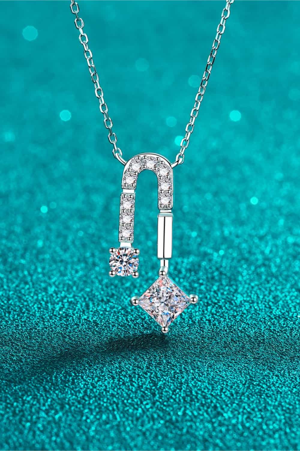 1.3 Carat Moissanite 925 Sterling Silver Necklace by Partner Labels