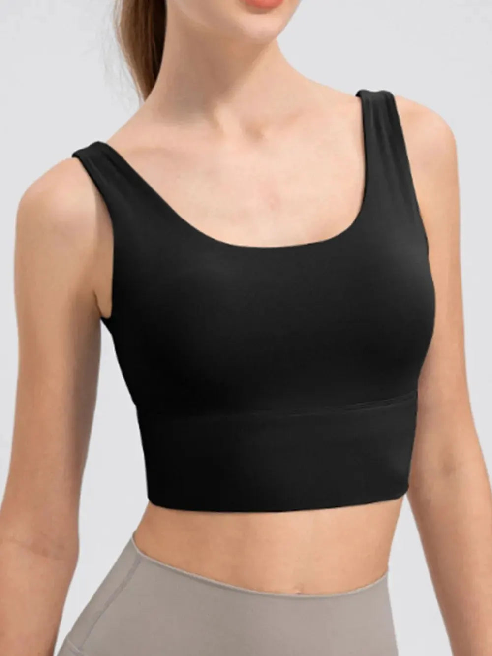 Scoop Neck Wide Strap Active Tank by Partner Label