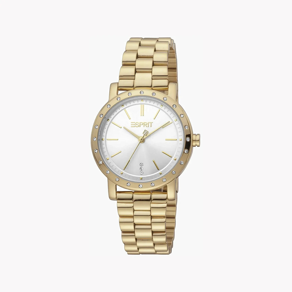 Esprit Women's Gold Stainless Steel Watch, Silver Dial | Es1l191m0015 by ESPRIT