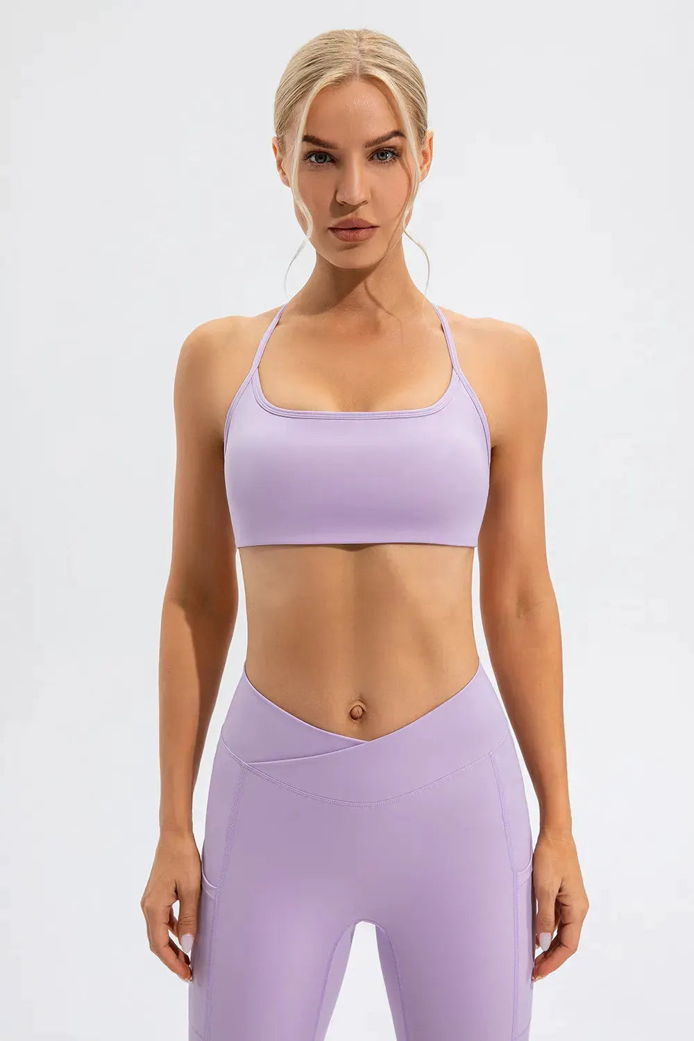 Crisscross Spaghetti Strap Active Cami by Partner Label
