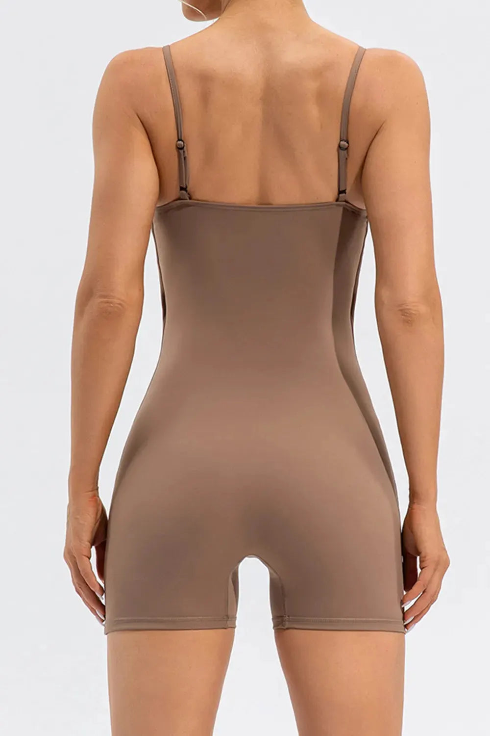 Spaghetti Strap Round Neck Romper by Partner Label