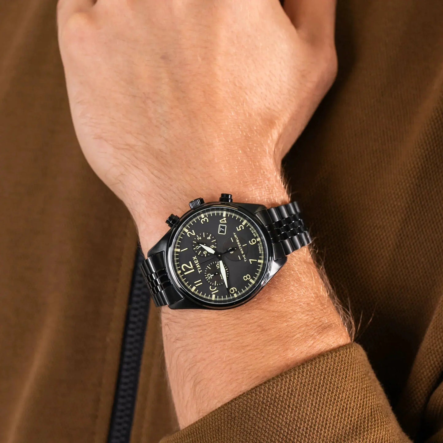 Timex Men's Black Stainless Steel Watch, Black Dial | Tw2r88600 by TIMEX