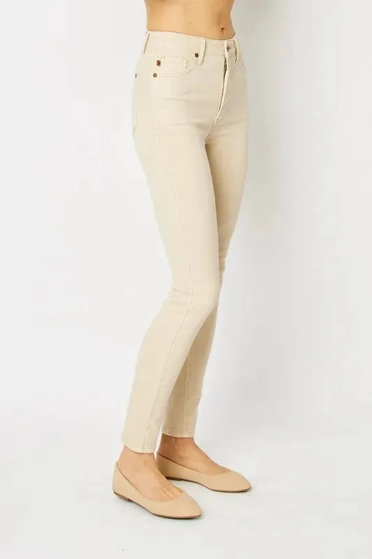 Judy Blue Full Size Garment Dyed Tummy Control Skinny Jeans by Judy Blue