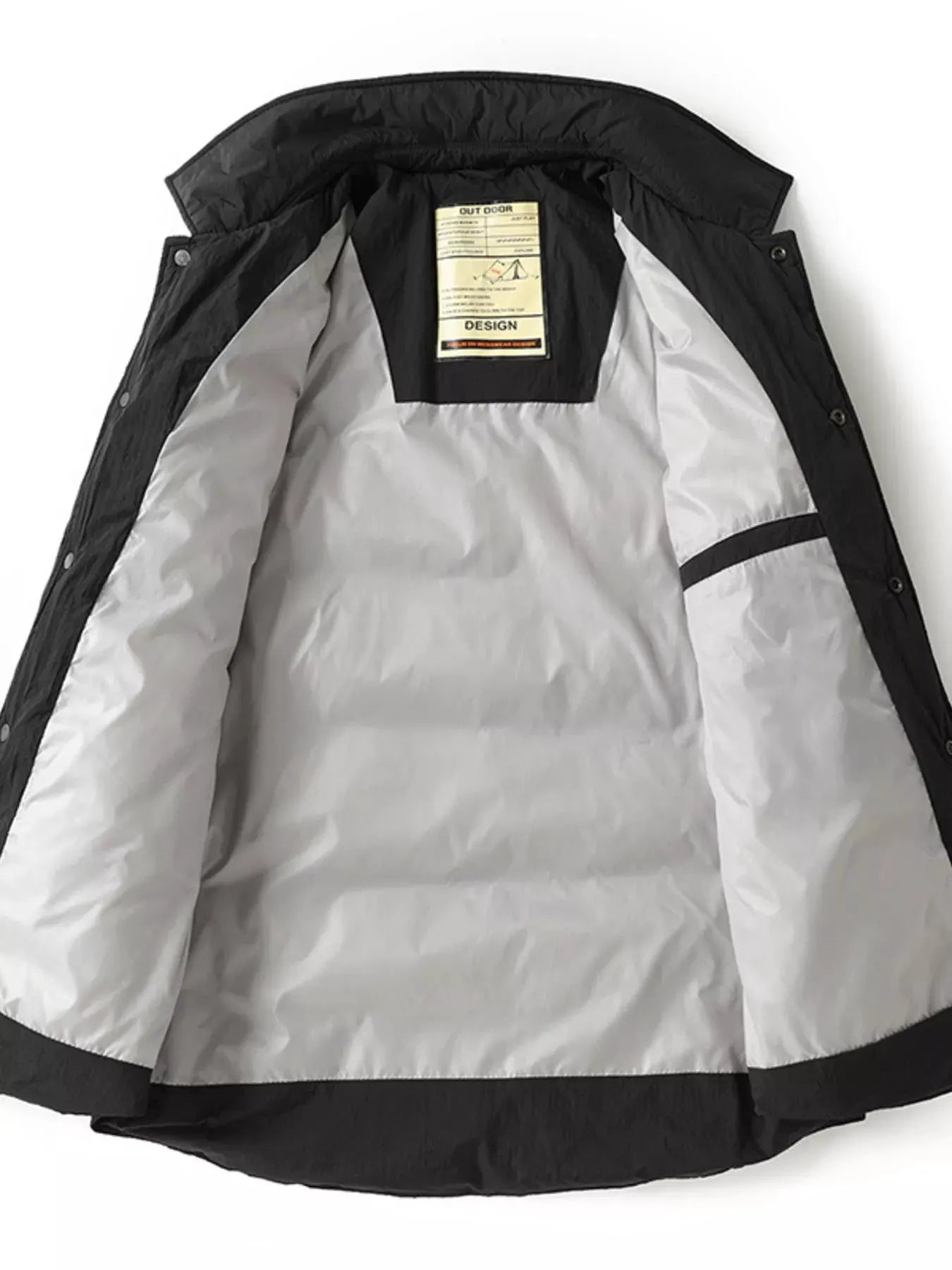 Men’s Plus Size Quilted Padded Snap Down Jacket | Partner Labels Selection by Partner Label