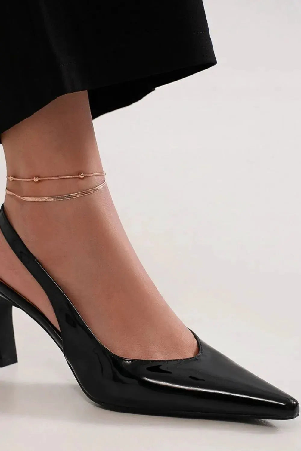 Beast Fashion Faux Leather Point Toe Slingback Pumps by Beast Fashion