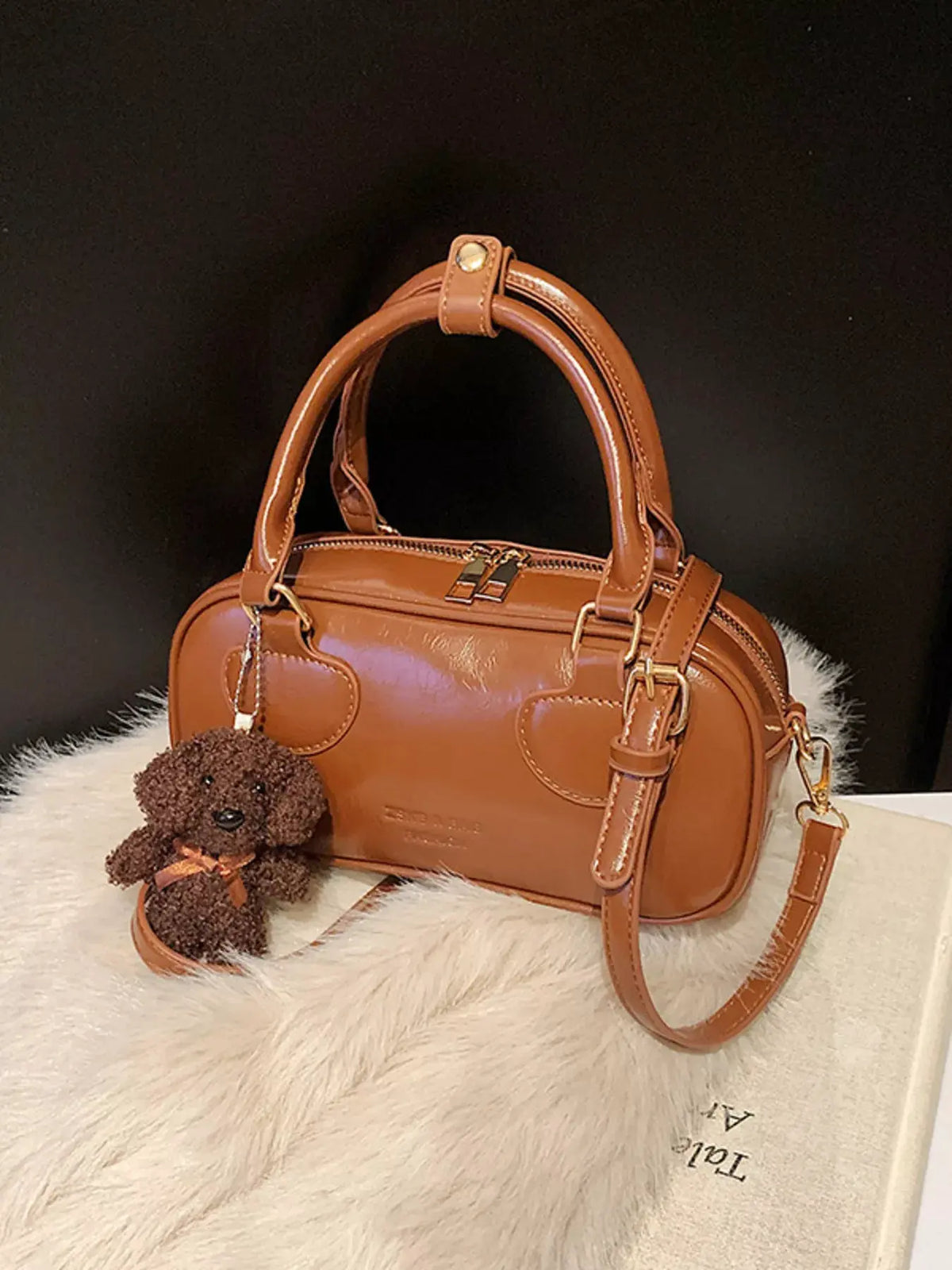 Vintage Style Crossbody Bag with Charm by Partner Label