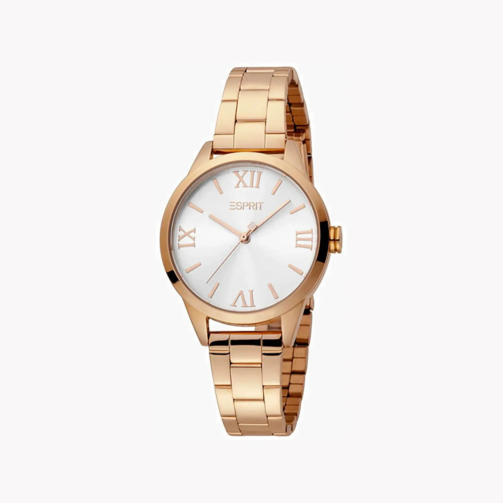 Esprit Women's Rose Gold Stainless Steel Watch, Silver Dial | Es1l170l0015 by ESPRIT