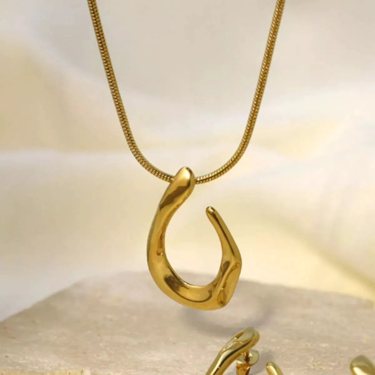 18K Gold-Plated Geometric Necklace by Partner Label