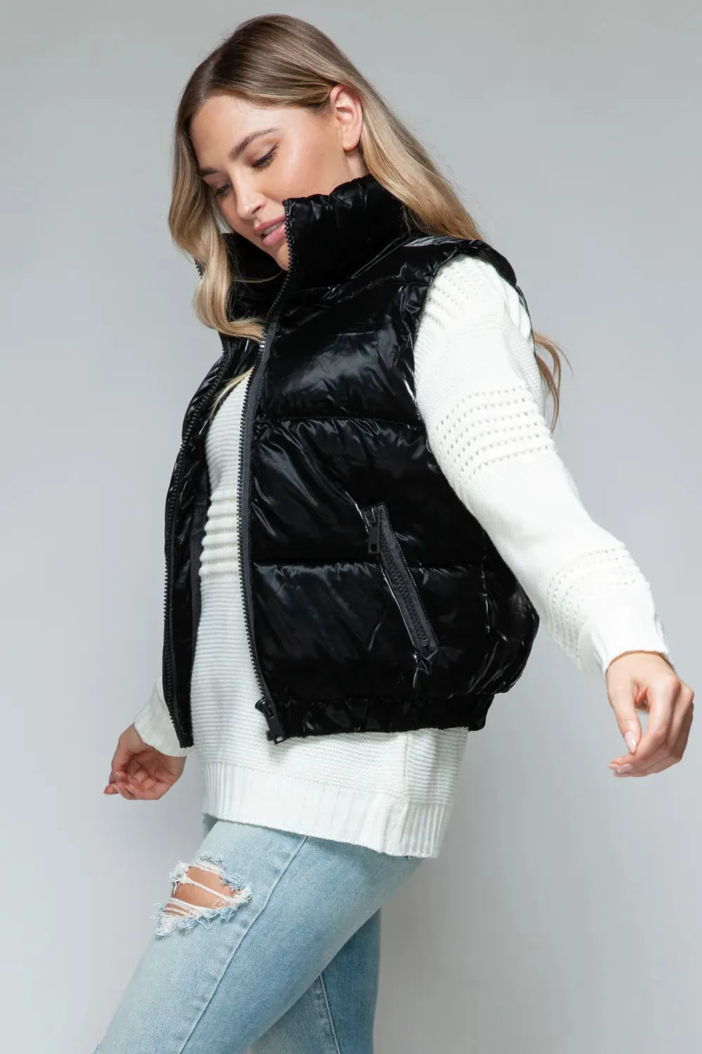 Snobbish Fine Fur Lining Quilted Vest by Snobbish