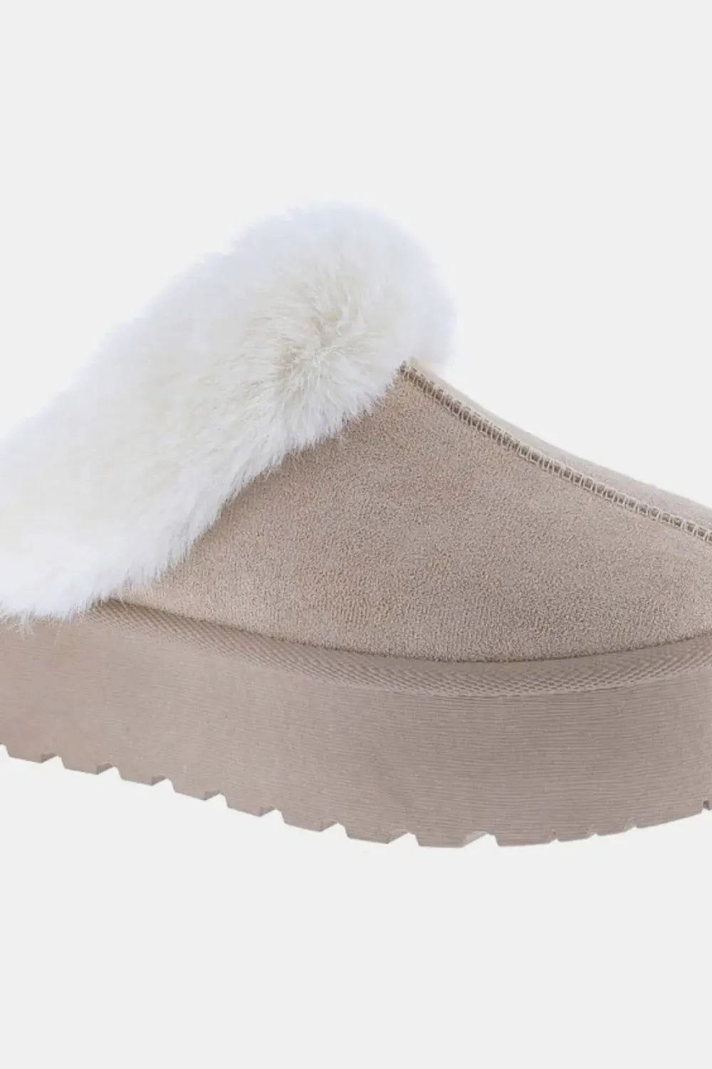 Weeboo Thick Bottom Fur Trim Snow Slippers by Weeboo