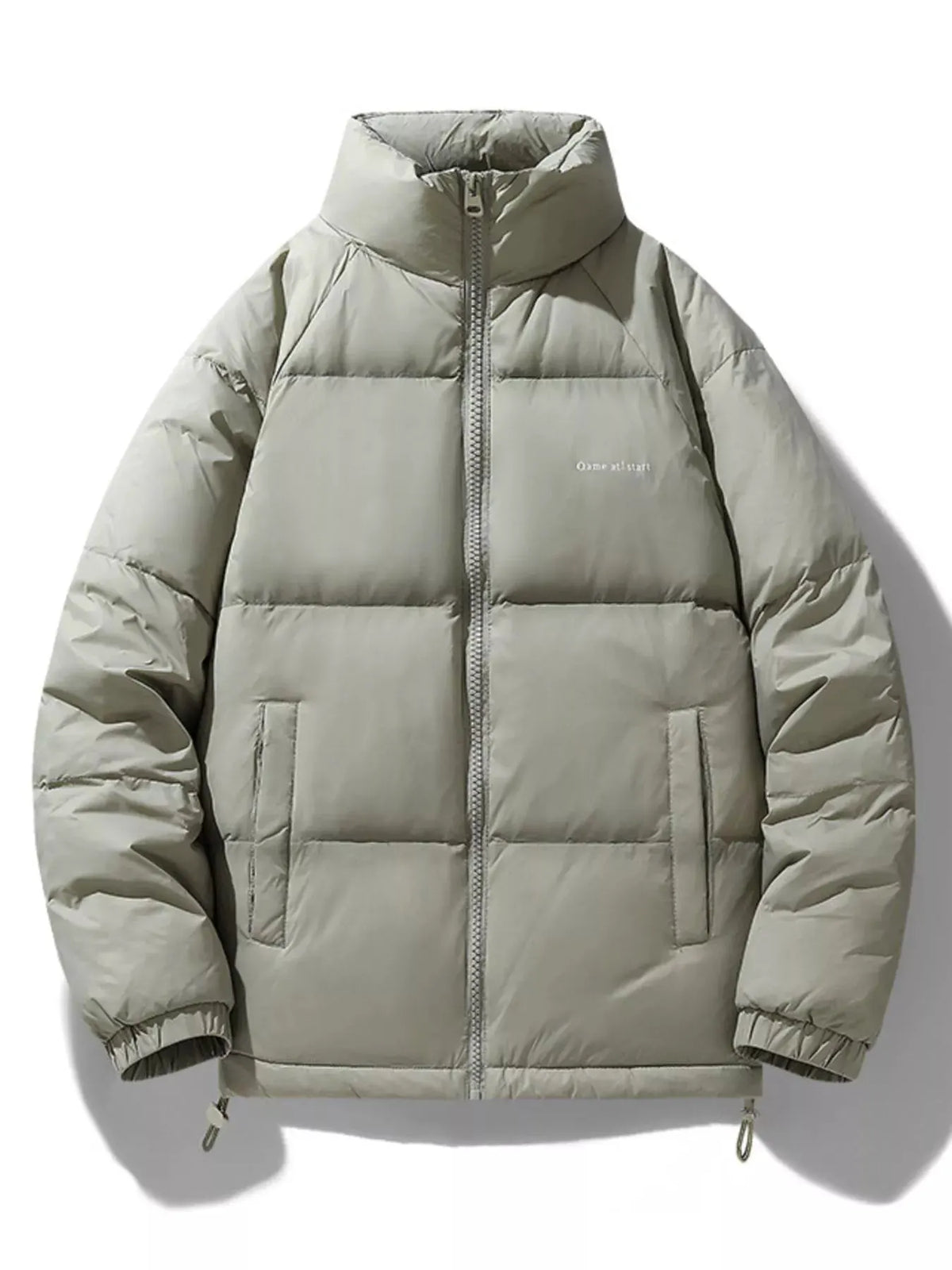 Men's Plus Size Zip Up Padded Puffer Jacket by Partner Label