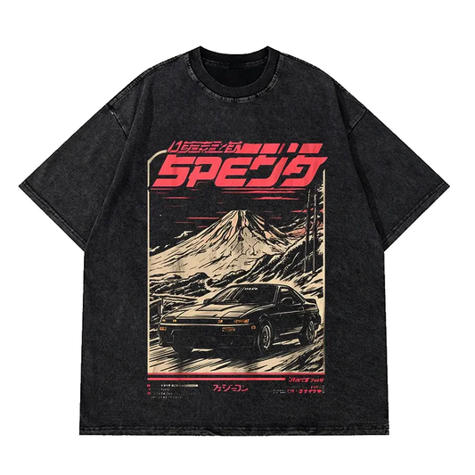 Mens Vintage Anime Graphic Tee Hip Hop Harajuku Streetwear by Vimost Shop