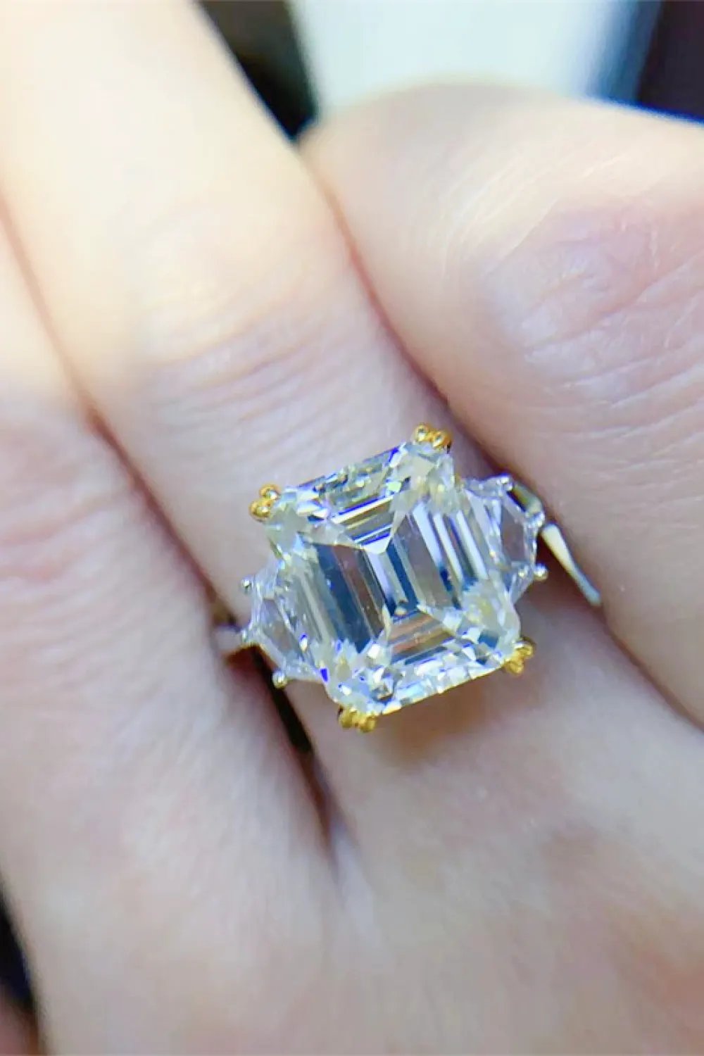 5 Carat Moissanite 925 Sterling Silver Ring by Partner Label