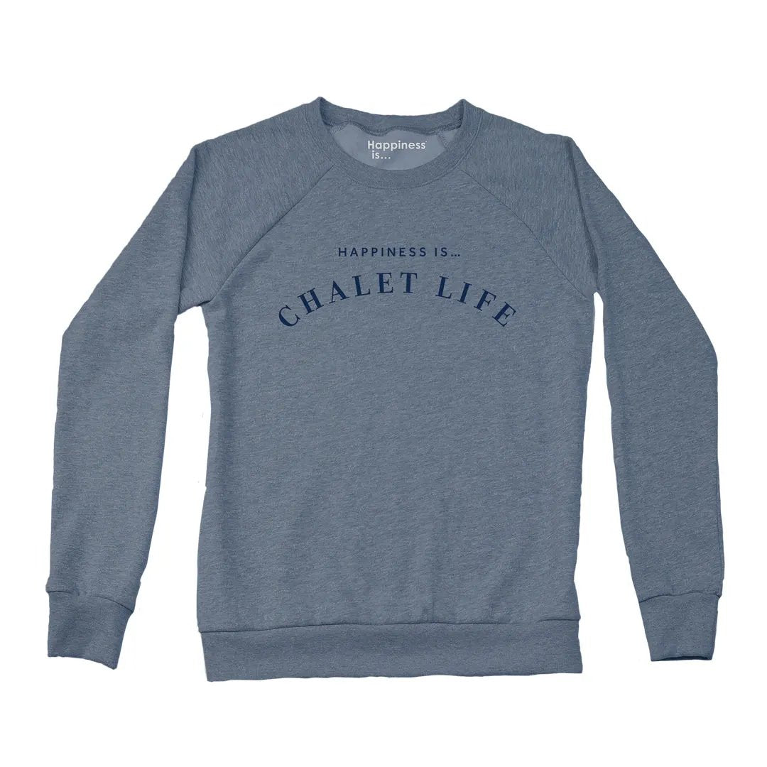 Women's Chalet Crew Sweatshirt, Heather Navy by Life Collection