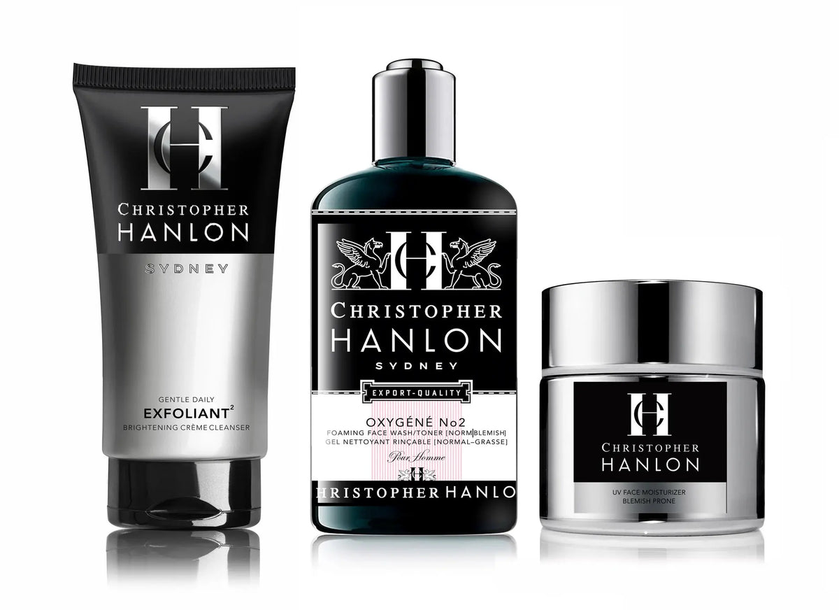 3-Step SKINCARE SYSTEM | MEN | Norm - Oily + Blemish Prone by CHRISTOPHER HANLON®