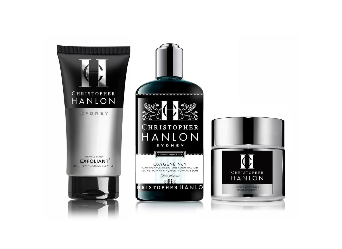 3-Step SKINCARE SYSTEM | MEN | Normal + Norm - Dry by CHRISTOPHER HANLON®