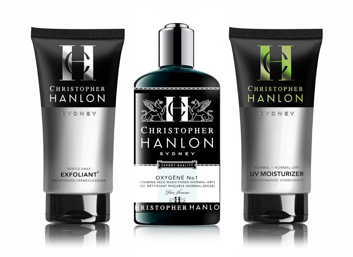 3-Step SKINCARE SYSTEM | MEN | Normal + Norm–Dry by CHRISTOPHER HANLON®