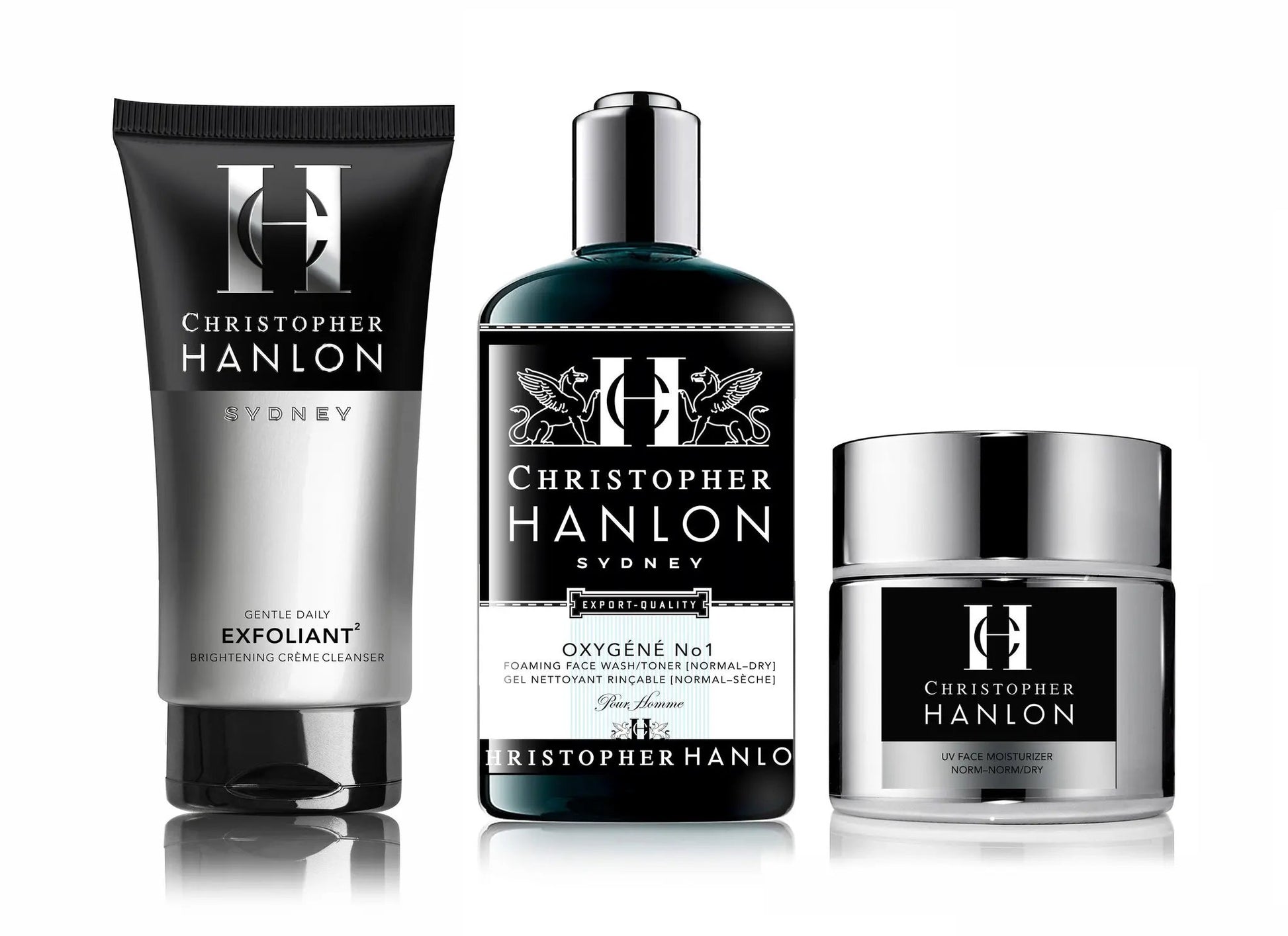 3-Step SKINCARE SYSTEM | MEN | Normal + Norm - Dry by CHRISTOPHER HANLON®