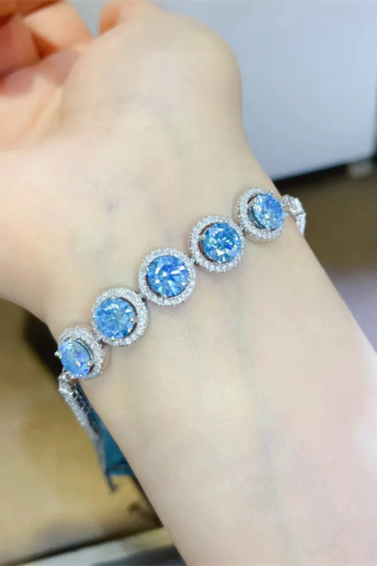 5 Carat Moissanite 925 Sterling Silver Bracelet by Partner Label