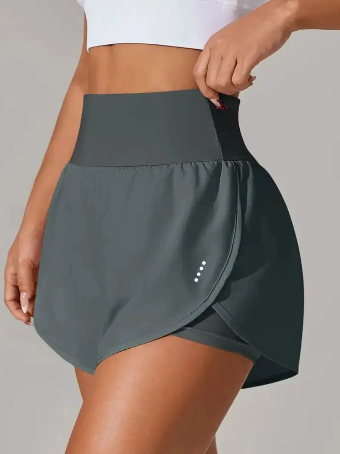 Pocketed High Waist Active Shorts by Partner Label