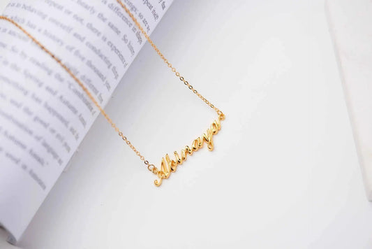 Full Silver Name Necklace - silver name necklace by Maiden-Art