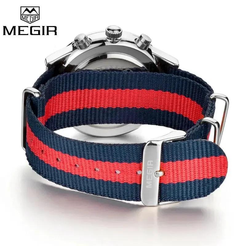MEGIR Original Watch Strap Accessories Leather Silicone Stainless Steel Canvas by MEGIR WATCH GROUP