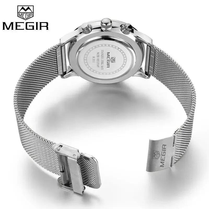MEGIR Original Watch Strap Accessories Leather Silicone Stainless Steel Canvas by MEGIR WATCH GROUP