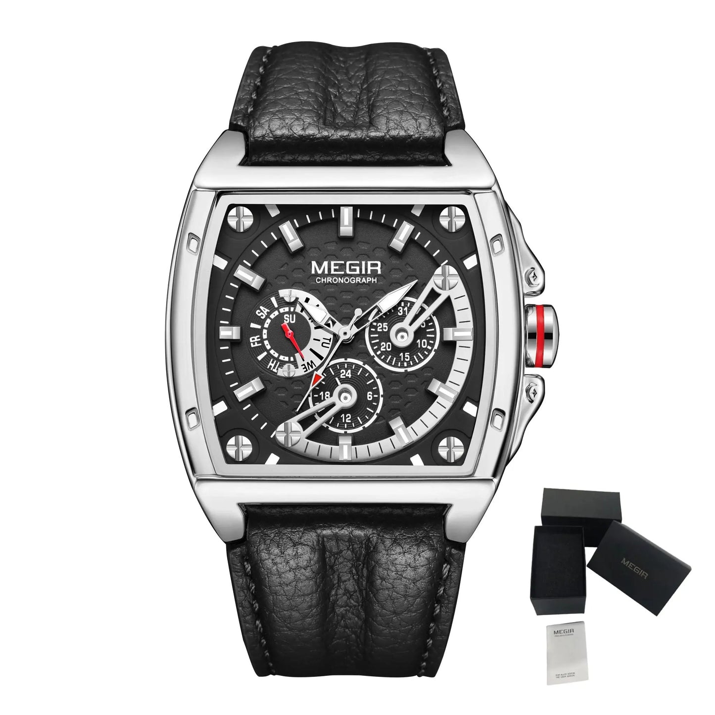 MEGIR Fashion Mens Watches Brand Luxury Waterproof Military WristWatch Leather Sport Quartz Date Weeds Clock Reloj Hombre 2204 by MEGIR WATCH GROUP