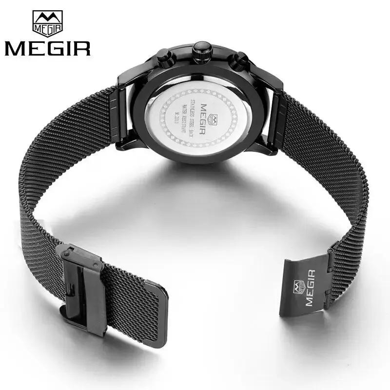 MEGIR Original Watch Strap Accessories Leather Silicone Stainless Steel Canvas by MEGIR WATCH GROUP