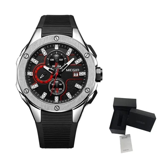 MEGIR Men Sport Military Watch Luxury Luminous Waterproof Chronograph Quartz Wristwatch Date Clock Relogio Masculino 2053 by MEGIR WATCH GROUP