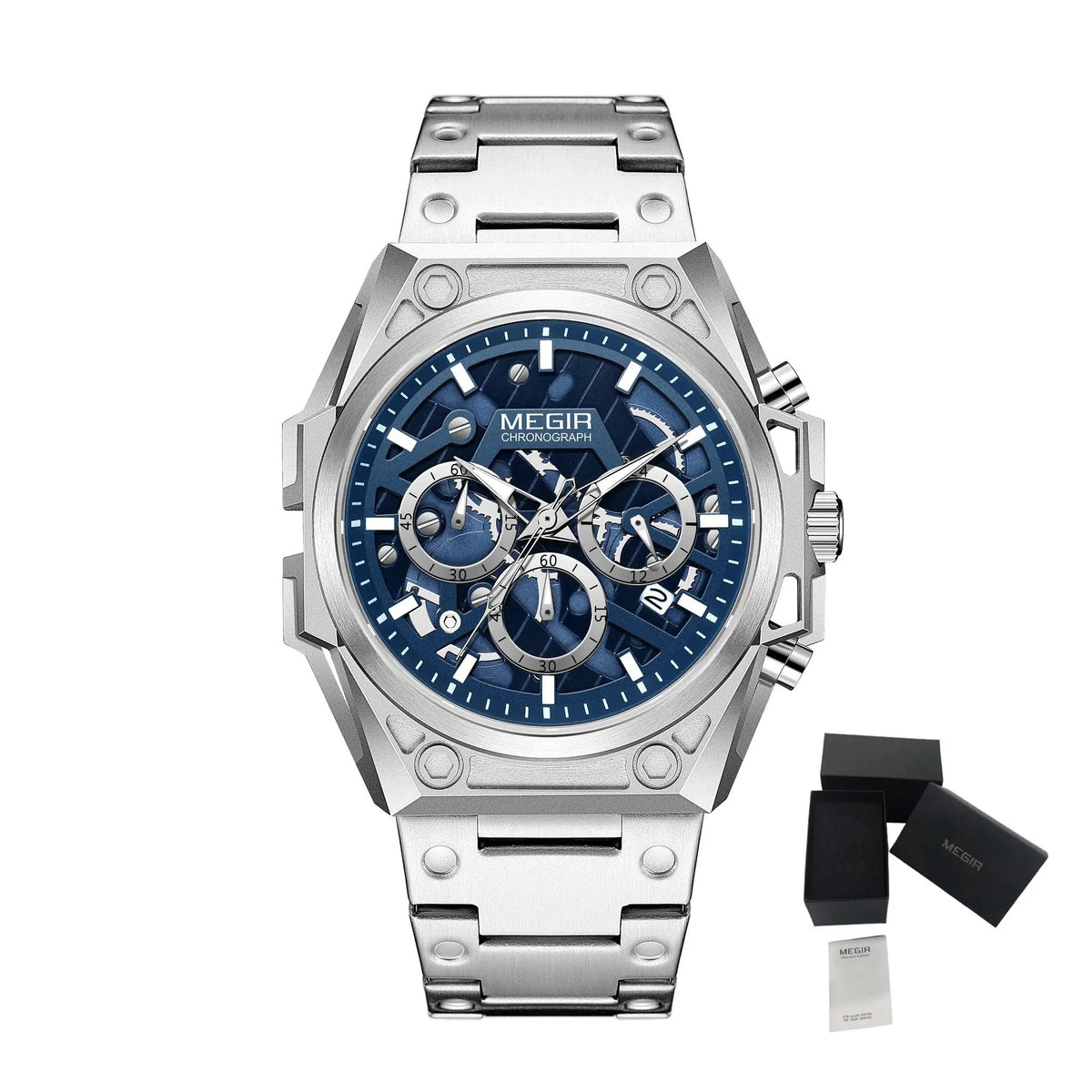 MEGIR Men's Watches Waterproof Sports Wristwatches Quartz Military Chronograph Luminous Male Clock Calendar Relogio Masculino 4220 by MEGIR WATCH GROUP