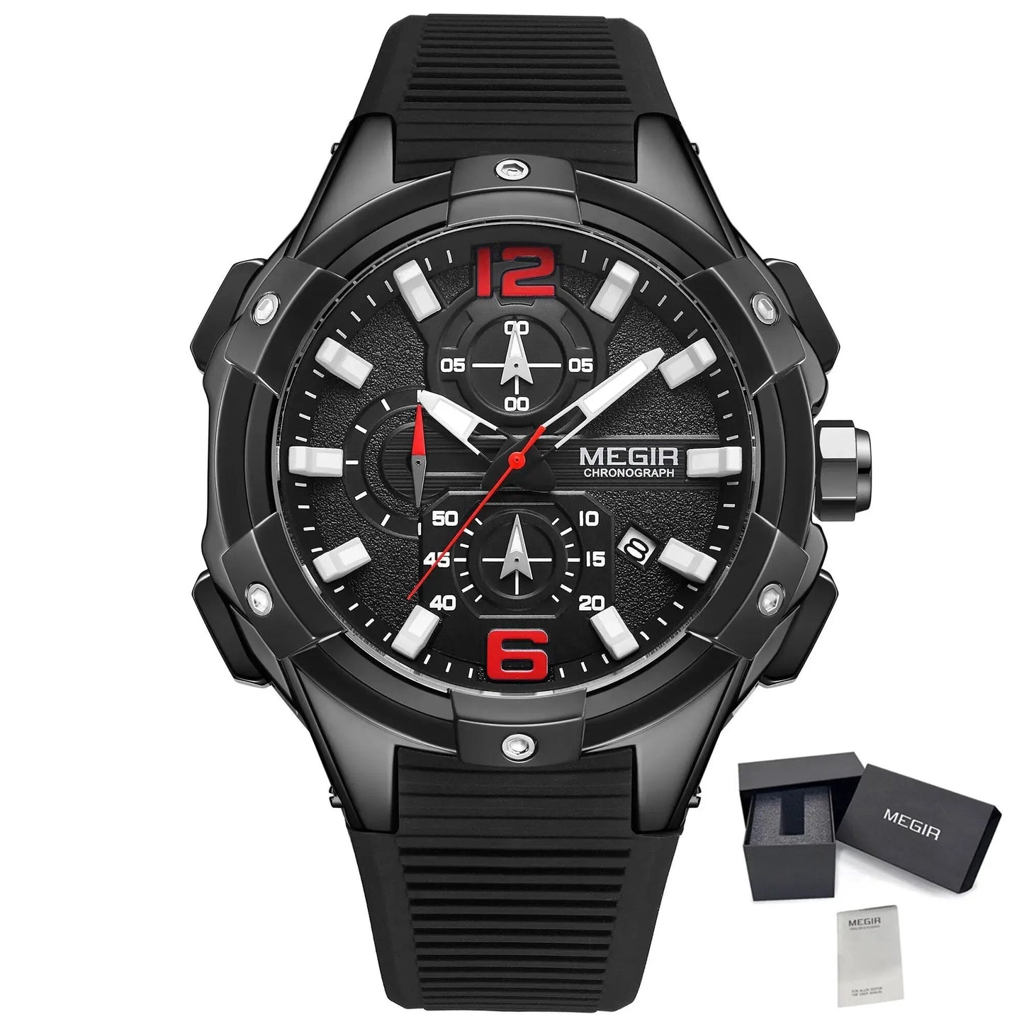 MEGIR Men's Chronograph Original Top Luxury Sports Military Watches for Men Date Luminous Wristwatches Clock Relogio Masculino 2161 by MEGIR WATCH GROUP