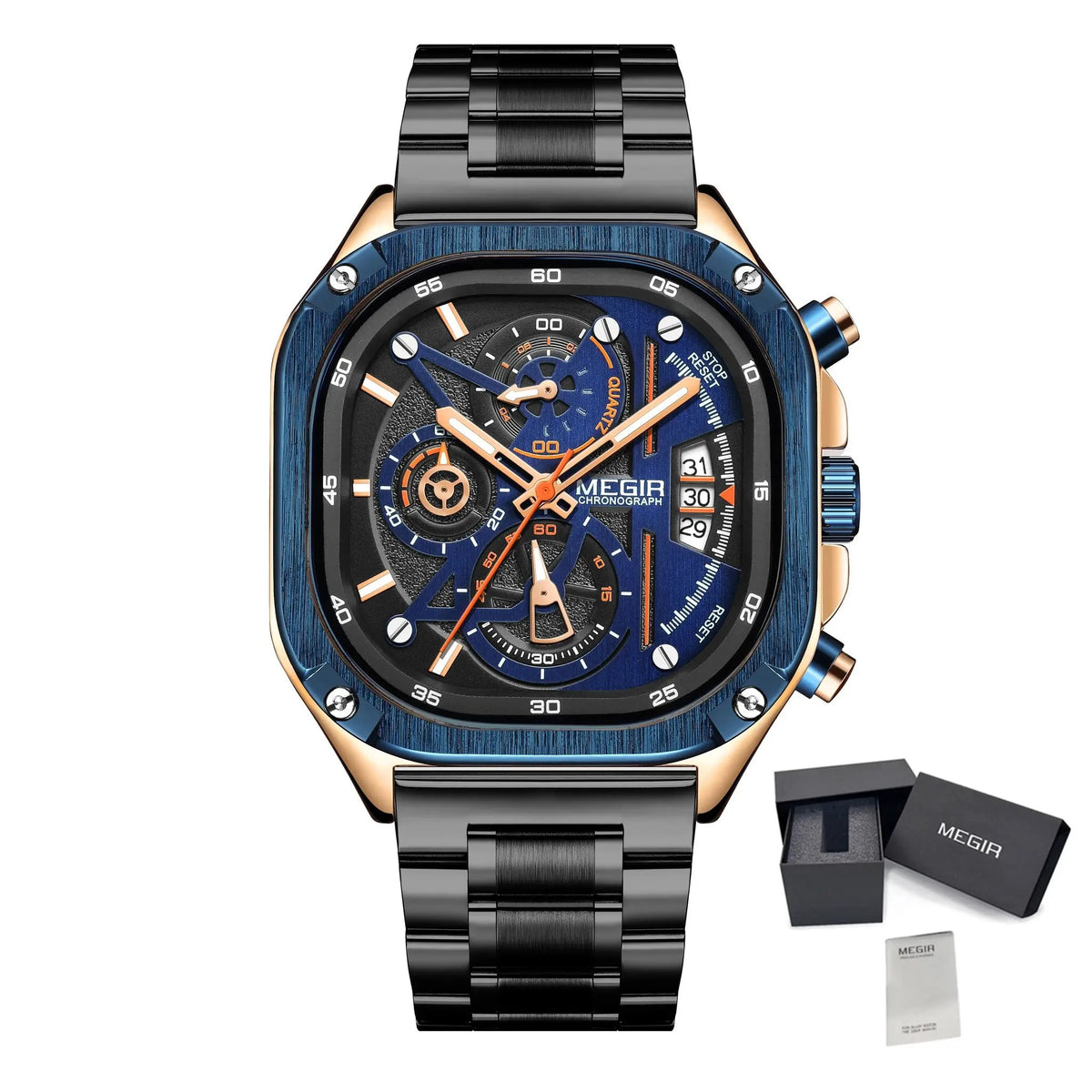 MEGIR Sports Military Watches for Men Luxury Business Casual Wristwatches Waterproof Date Clock Chronograph Reloj Hombre 2217 by MEGIR WATCH GROUP