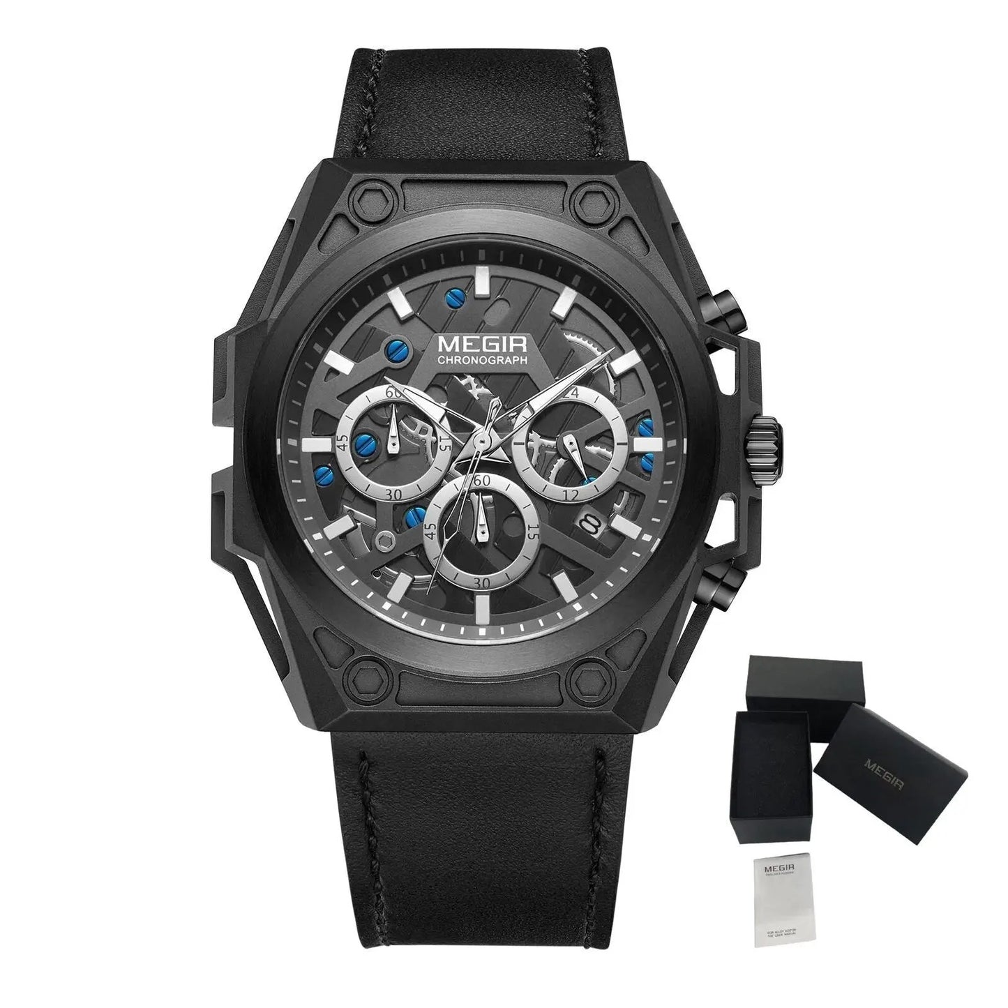 MEGIR Men's Watches Waterproof Sports Wristwatches Quartz Military Chronograph Luminous Male Clock Calendar Relogio Masculino 4220 by MEGIR WATCH GROUP
