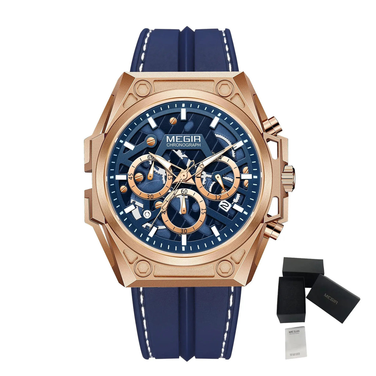 MEGIR Men's Watches Waterproof Sports Wristwatches Quartz Military Chronograph Luminous Male Clock Calendar Relogio Masculino 4220 by MEGIR WATCH GROUP