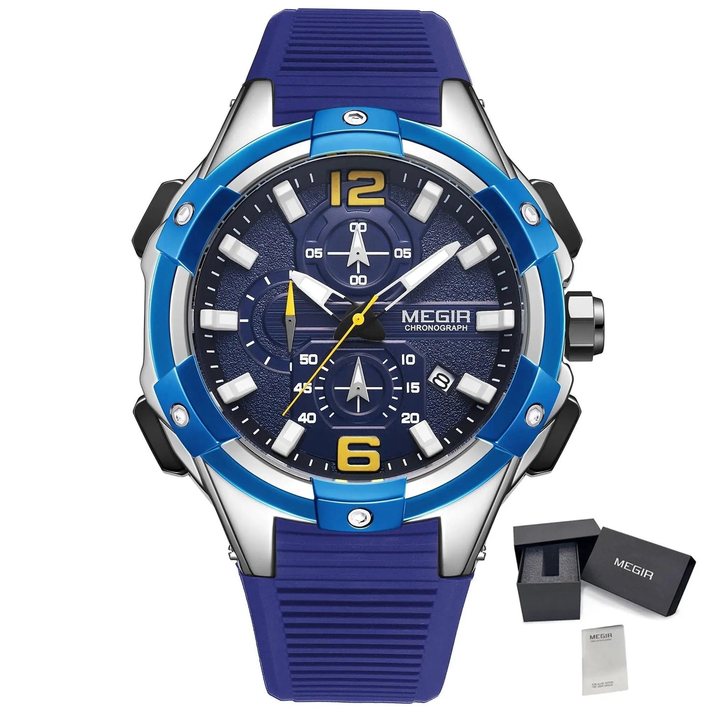 MEGIR Men's Chronograph Original Top Luxury Sports Military Watches for Men Date Luminous Wristwatches Clock Relogio Masculino 2161 by MEGIR WATCH GROUP