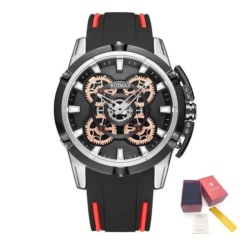 RUIMAS Top Brand Mens Watches Luxury Silicone Large Dial Sports Quartz Wristwatch Waterproof Date Clock Casual Relogio Masculino 547 by MEGIR WATCH GROUP