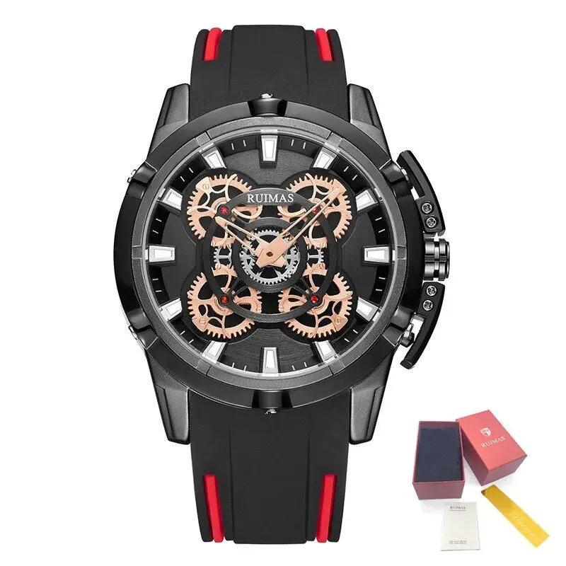 RUIMAS Top Brand Mens Watches Luxury Silicone Large Dial Sports Quartz Wristwatch Waterproof Date Clock Casual Relogio Masculino 547 by MEGIR WATCH GROUP
