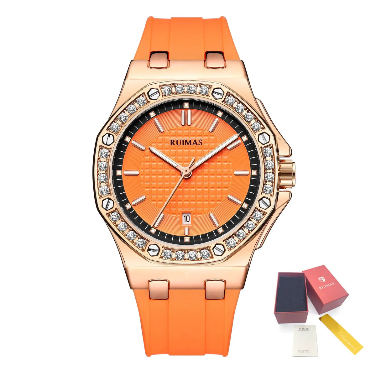 RUIMAS Women Bracelet Quartz Watches Luxury Fashion Ladies Diamond Large Dial Female Elegant Wristwatches Clock Montre Femme 339 by MEGIR WATCH GROUP