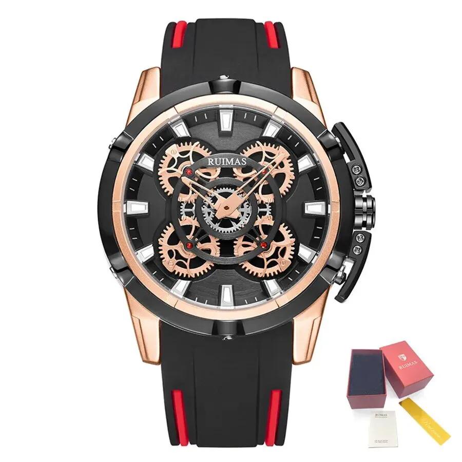 RUIMAS Top Brand Mens Watches Luxury Silicone Large Dial Sports Quartz Wristwatch Waterproof Date Clock Casual Relogio Masculino 547 by MEGIR WATCH GROUP