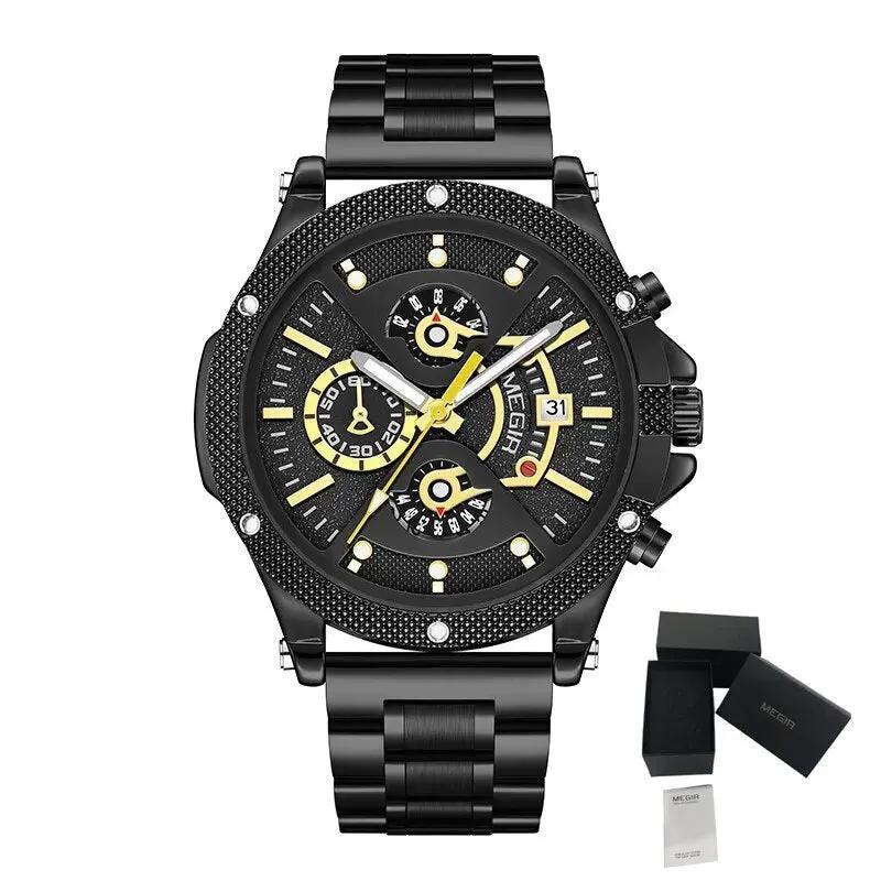 MEGIR Men's Business Watch Top Brand Luxury Quartz Wristwatch Fashion Waterproof Man Military Clock Calendar Reloj Hombre 2216 by MEGIR WATCH GROUP